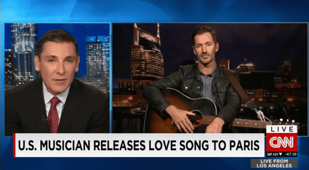 American singer writes love song to Paris